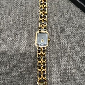 Vintage 1987 CHANEL Premiere Women's Watch in Gold and Black